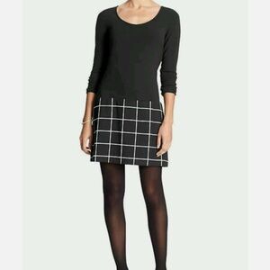 Banana Republic Black and White Checkered Dress